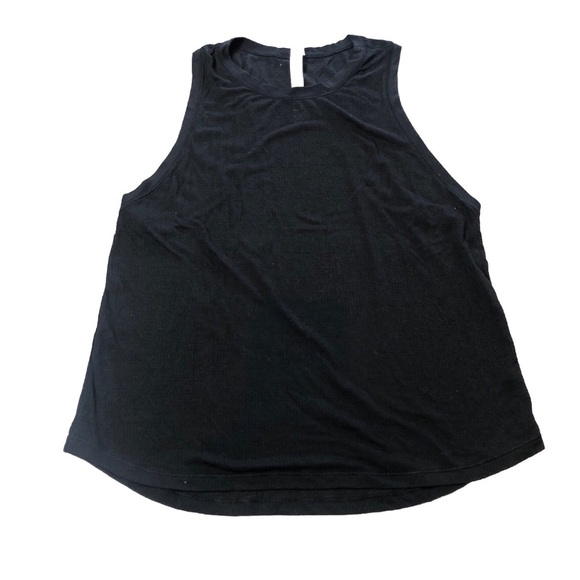 Lululemon Black Sheer Athletic Tank Top Womens Size 8 - Picture 1 of 10